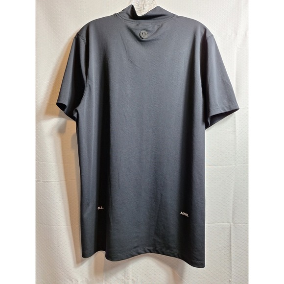 NIKE x DRAKE Nocta Golf Mock Neck Shirt Sz L Black White Swoosh C.L. A.W.R. S/S - Picture 2 of 9